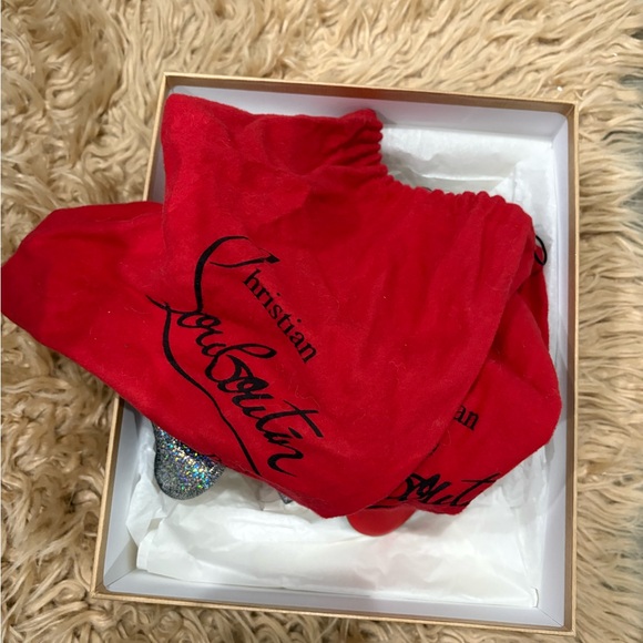 Christian Louboutin Sparkling Silver Heels - Picture 5 of 7